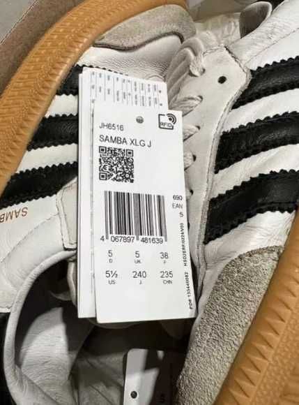 Białe buty trampki sneakersy Adidas Samba 38