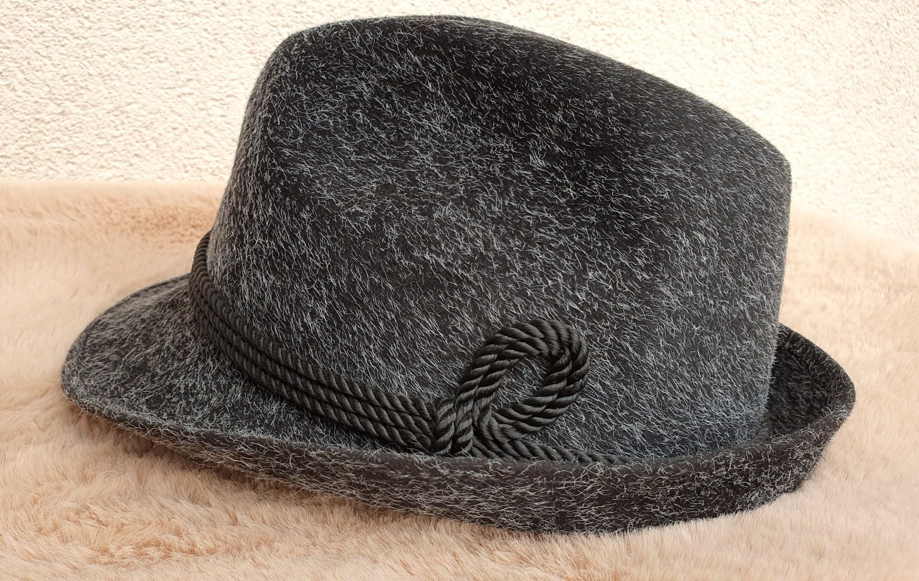 Kapelusz unisex Polkap Skoczów Trilby antracyt/grafit włosie rozm 58