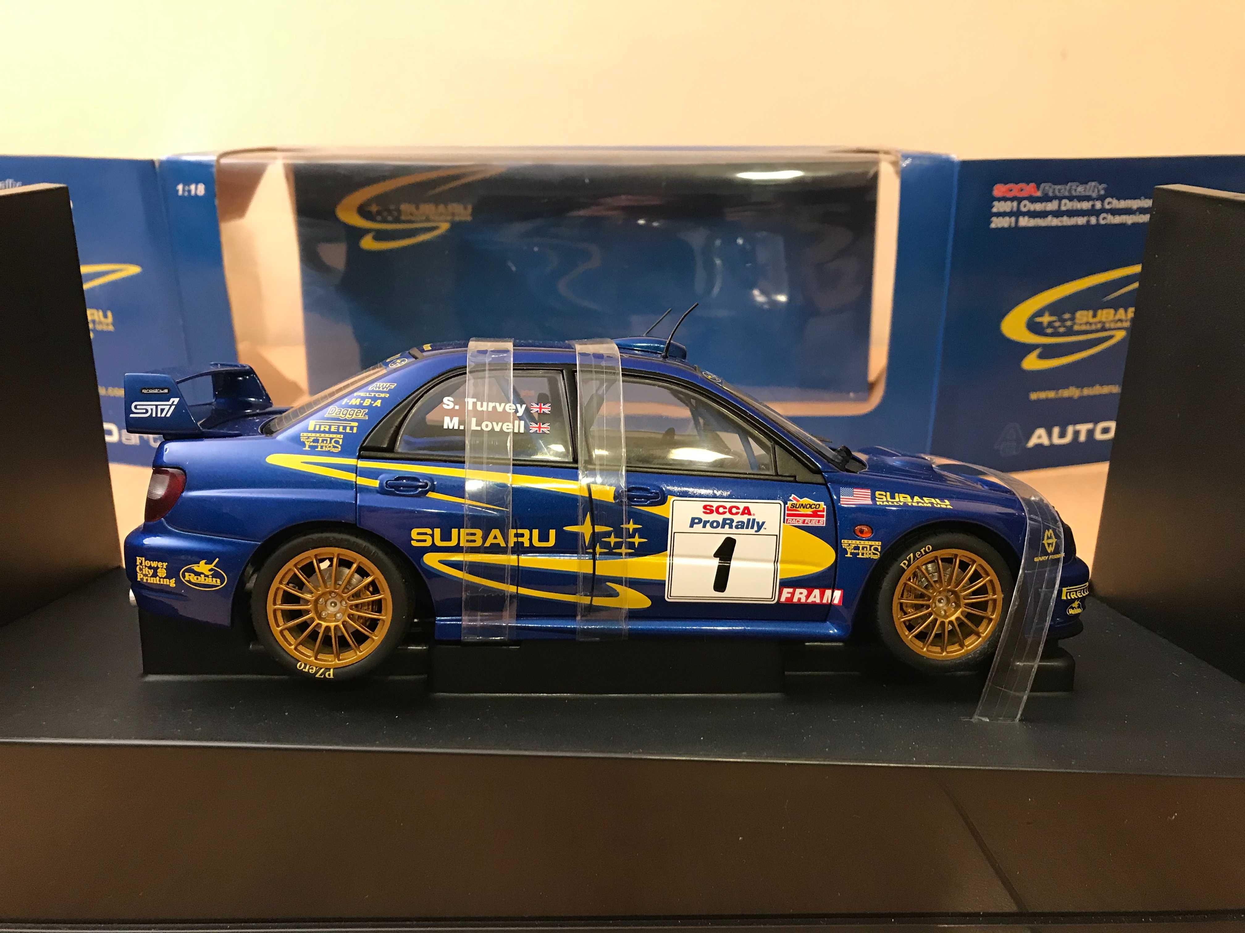 1/18 Autoart Subaru Impreza WRC Nr 1 Turvey/Lovell 2001 Rajd USA