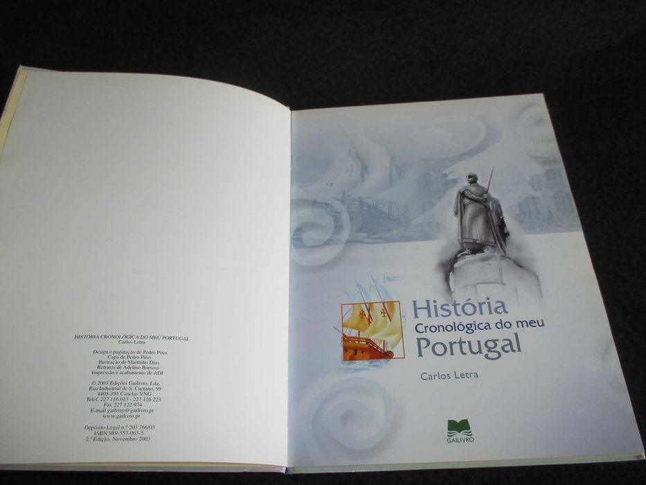 Livro BD História Cronológica do meu Portugal Carlos Letra