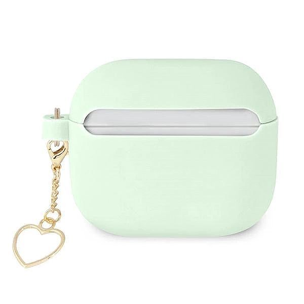 Etui Guess Silicone Charm Heart Collection na AirPods 3 - zielone