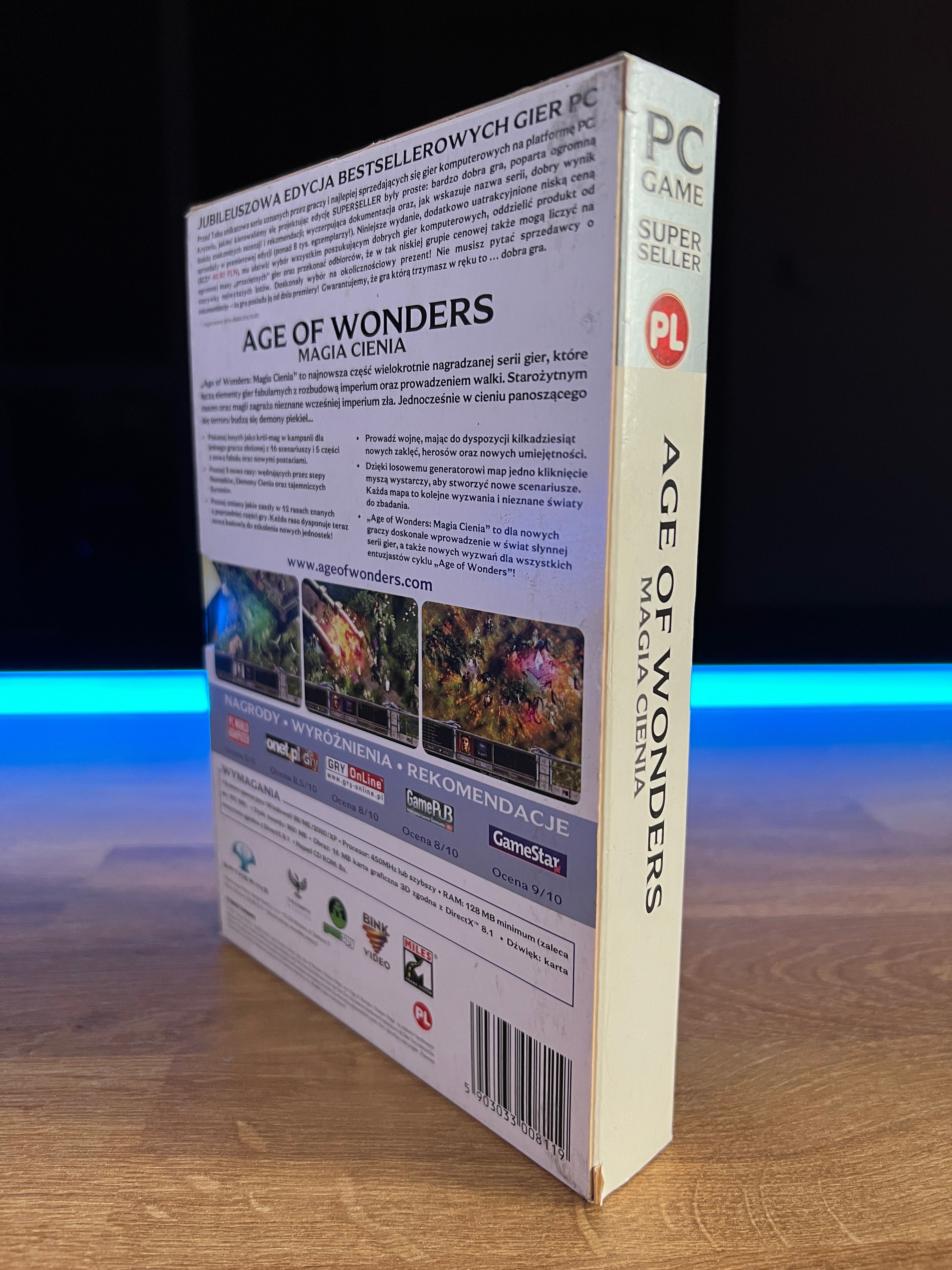 Age of Wonders Magia Cienia (PC PL 2003) slipcase kompletne wydanie