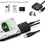 кабель переходник SATA на USB подключение SSD, HDD 2.5, 3.5 дисков