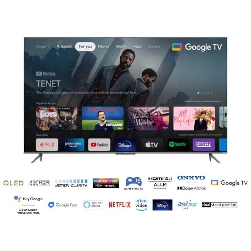 TCL 55" 4K Ultra HD QLED Google TV Preto NOVAS!