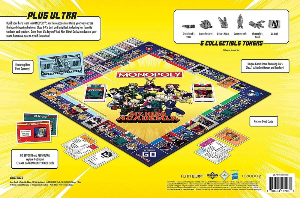 Monopoly My Hero Academia po angielsku