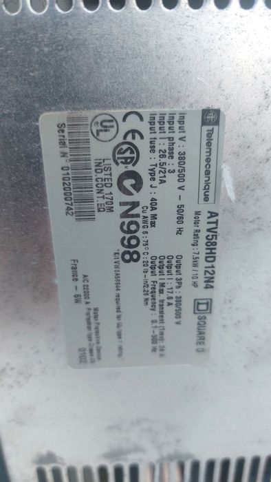 Variador velocidade 7.5 kw = 10 cavalos