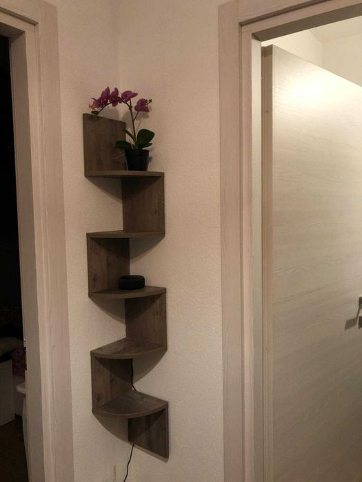 Loftowa narożna półka kwietnik dekoracja ścienna 5 poziomów