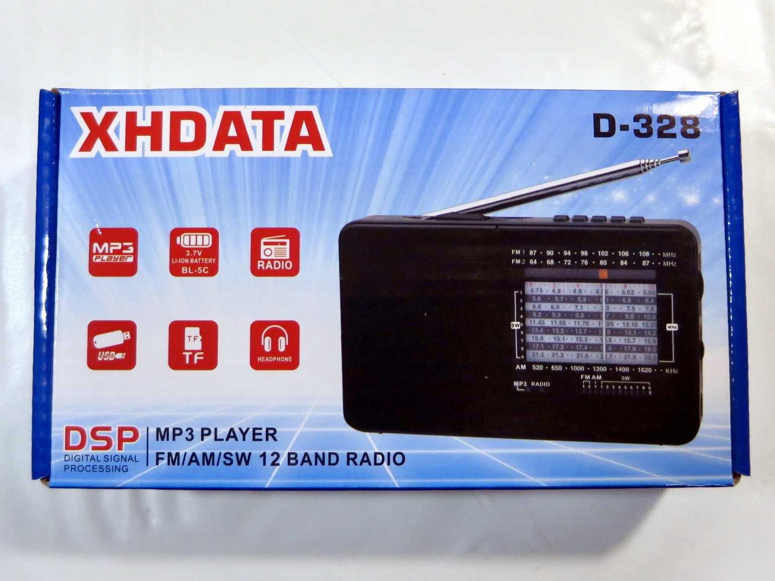Цифровий DSP радіоприймач 沃德克-99, Xhdata D-328 з Bluetooth звук бомба!