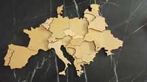 Dekoracja, drewniana mapa