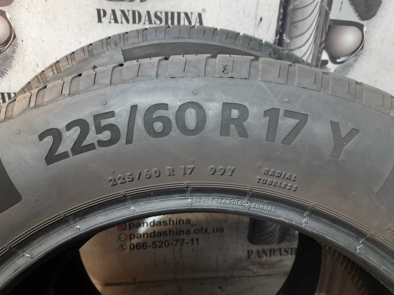 Шини 6мм 225/60 R17 CONTINENTAL EcoContact 6 б/у літо склад