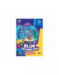 Blok kolorowy barwiony A4/10K 170g (10szt)