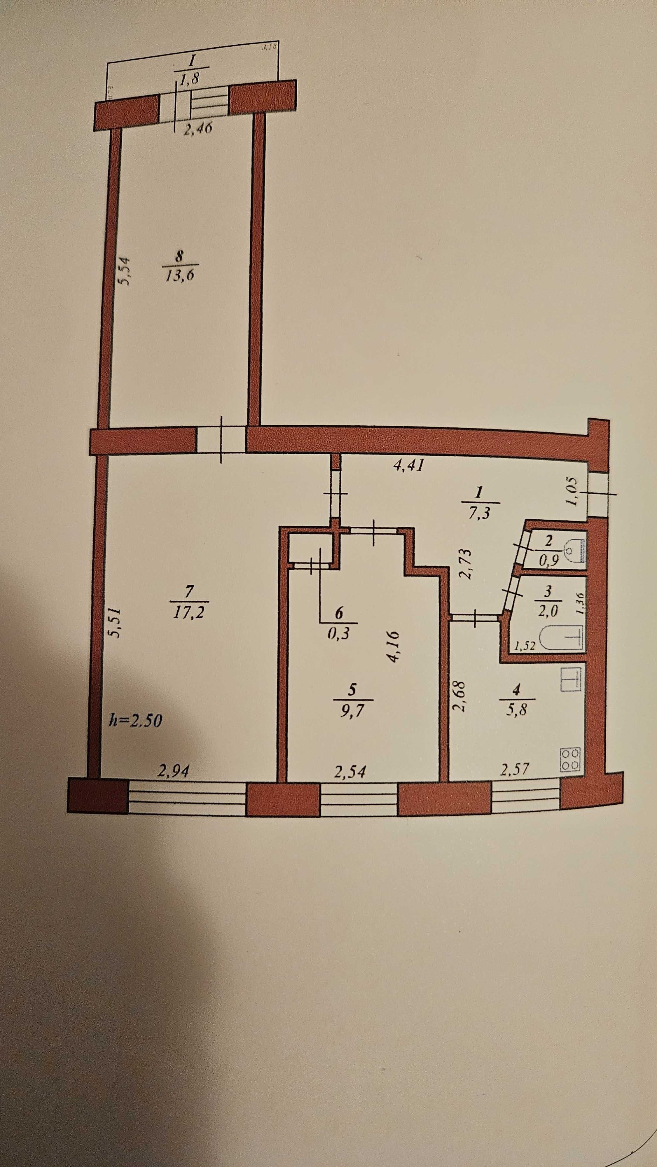 3-х кімнатна квартира продаж.