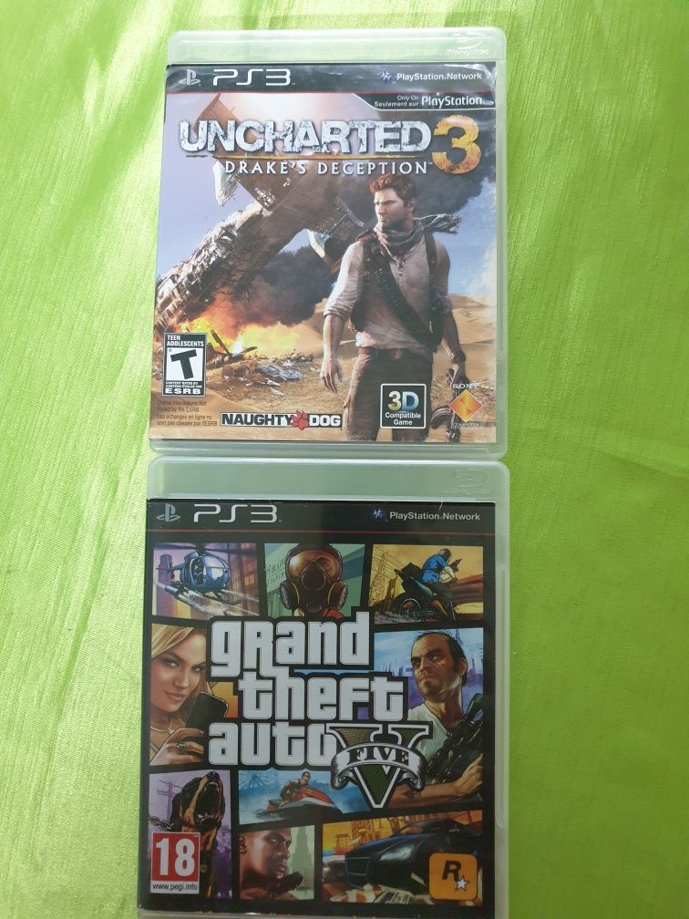 Jogo ps3  - Uncharted 3. Gta 5.