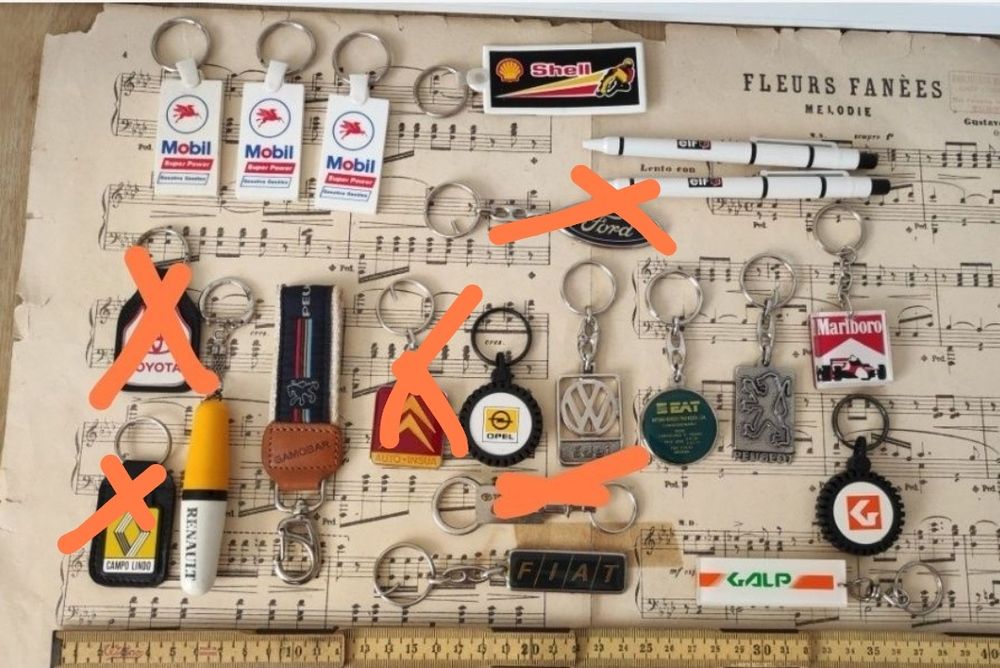 Porta chaves antigos - Marcas de carros