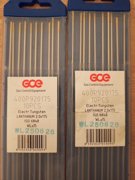 Elektrody wolframowe TIG złote 20szt