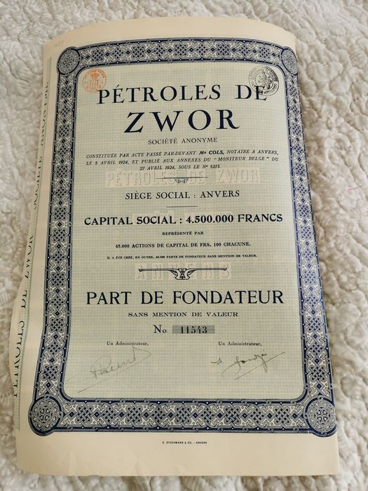 Petroles de Zvor, akcja założycielska 1924 r.