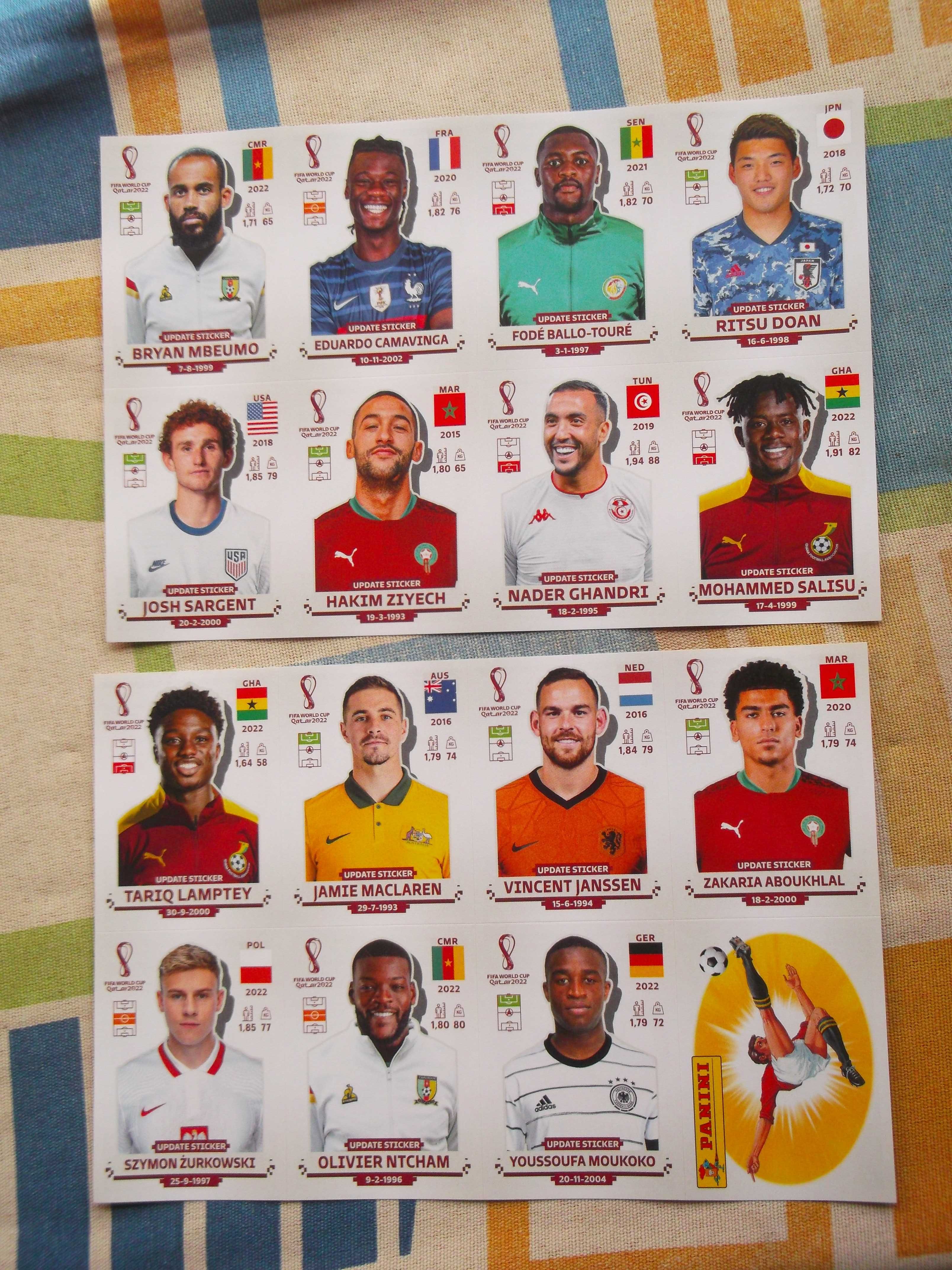 cromos do Qatar  atualizações e Extras