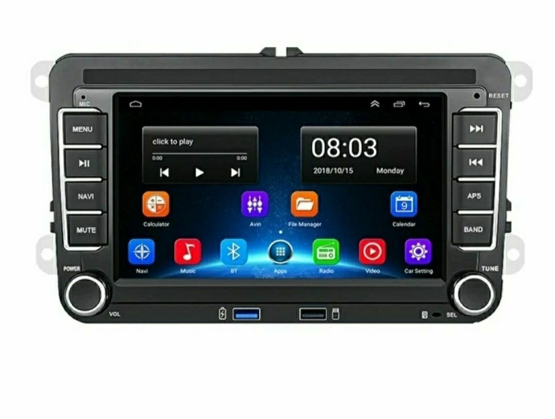 Radio 2 DIN Android + carplay VW / Golf / Passat / Polo / Seat / Skoda