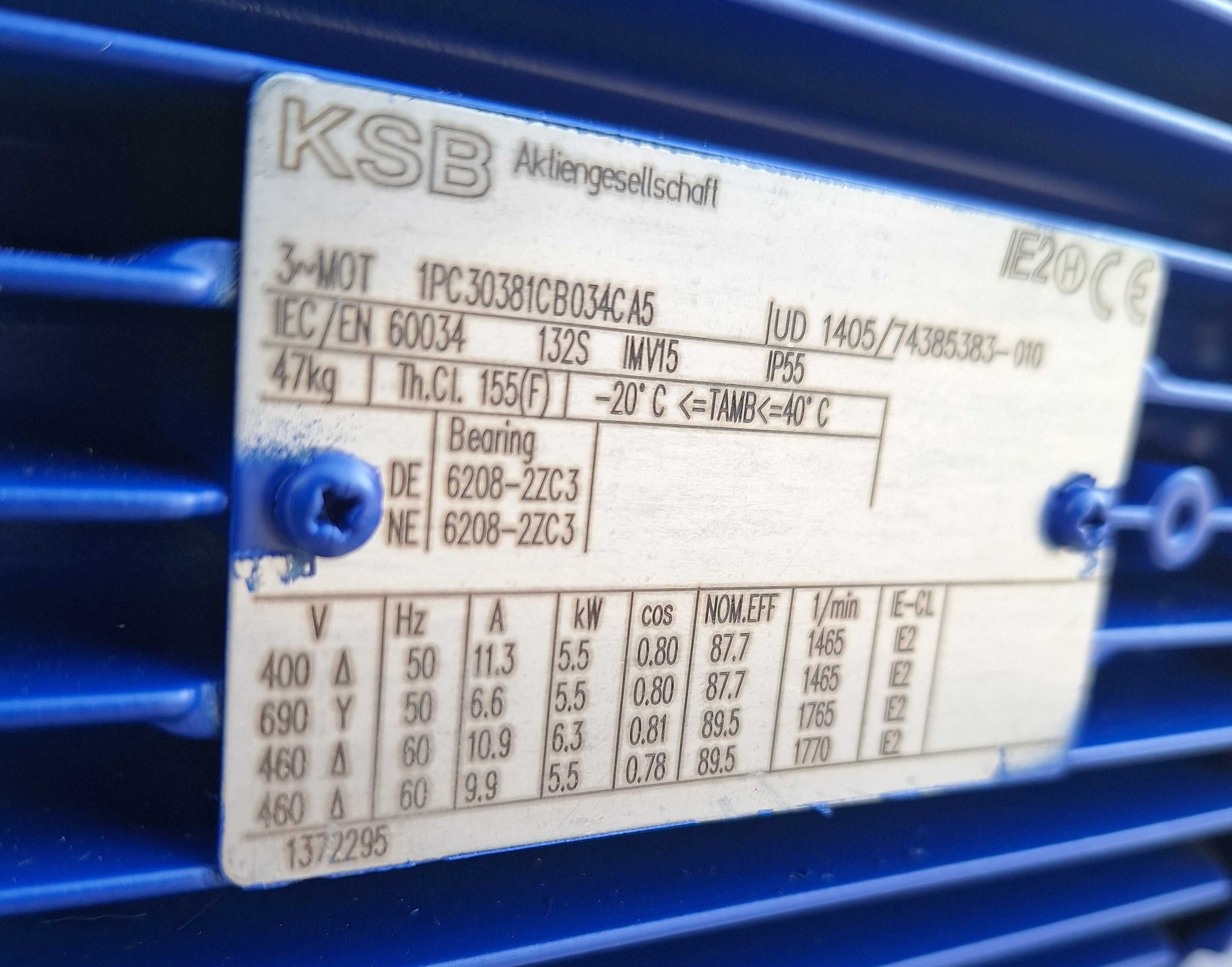 Pompa Wody Odśrodkowa KSB ETB Etabloc Nawadniania Glikolu Deszczowni