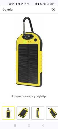 Powerbank solarny kolor czarny