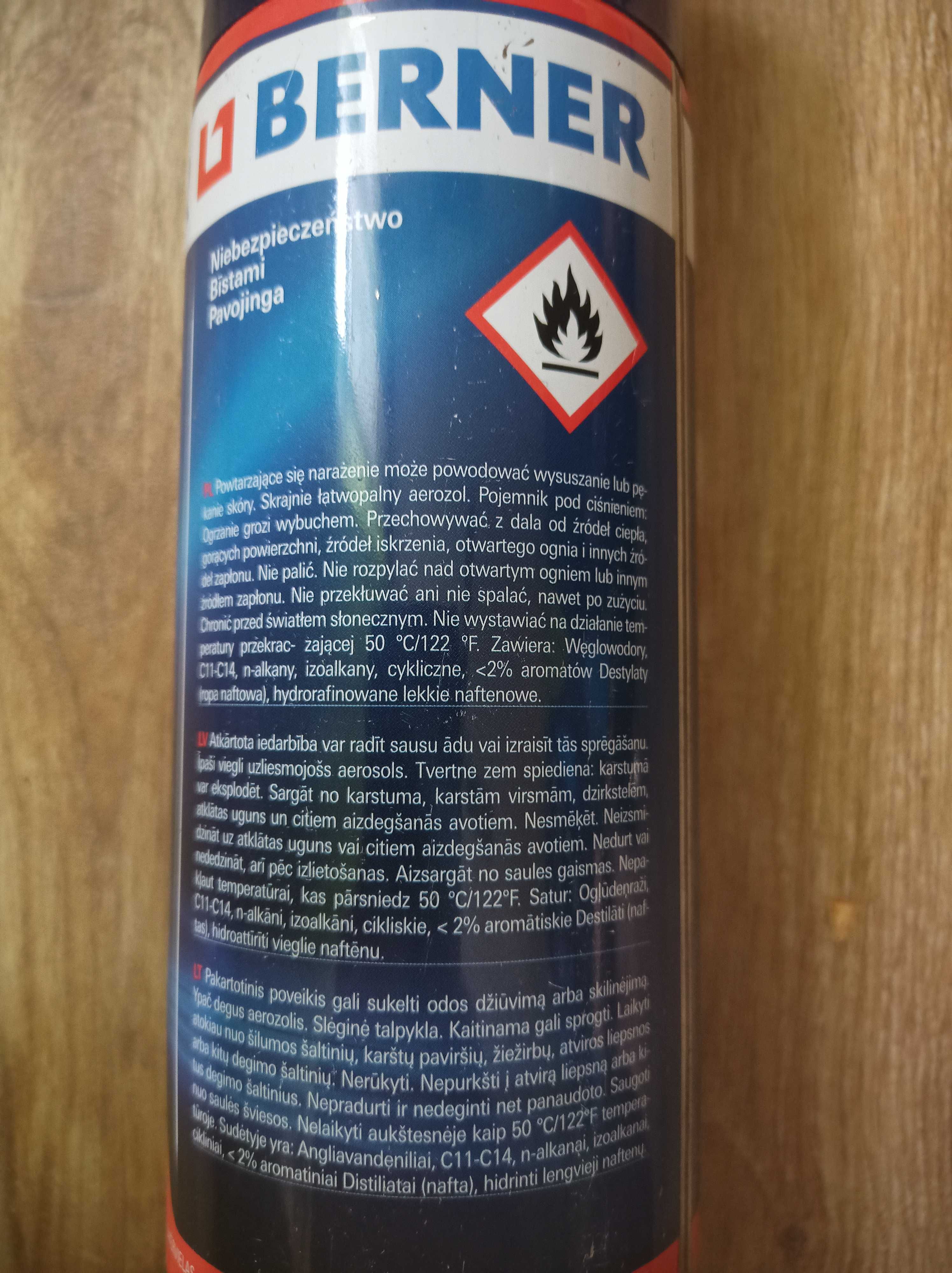 Odrdzewiacz MoS2 Berner 400ml środek penetrujący w sprayu 400 ml spray