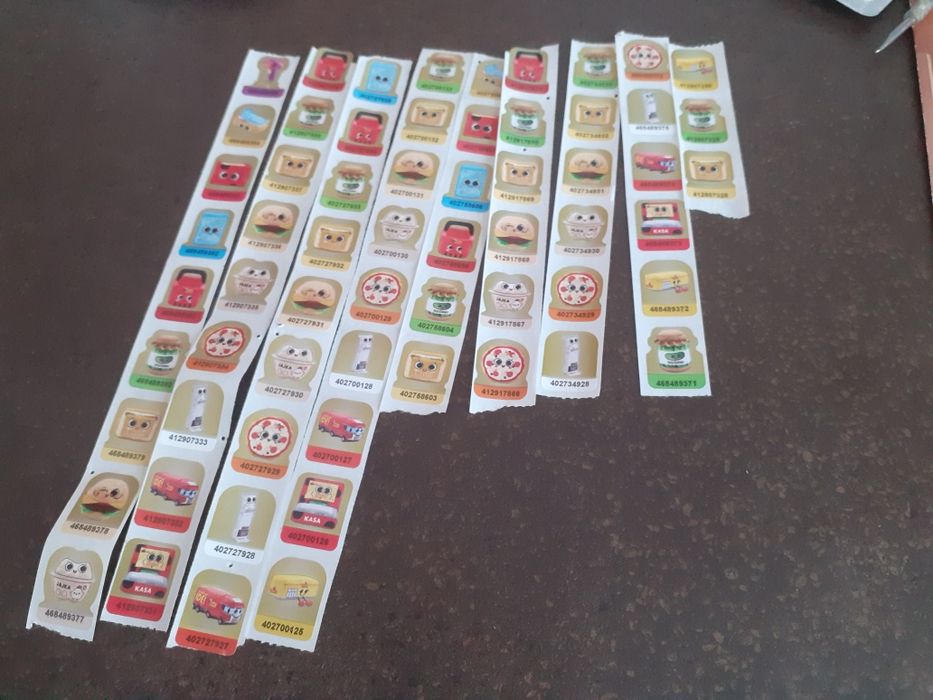 63 naklejki Gang Biedroniakòw za czekoladę
