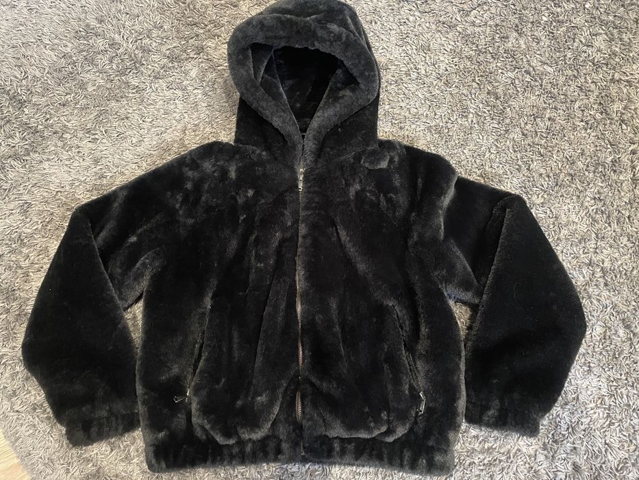 Kurtka czarna miś futerko Pull&Bear xs