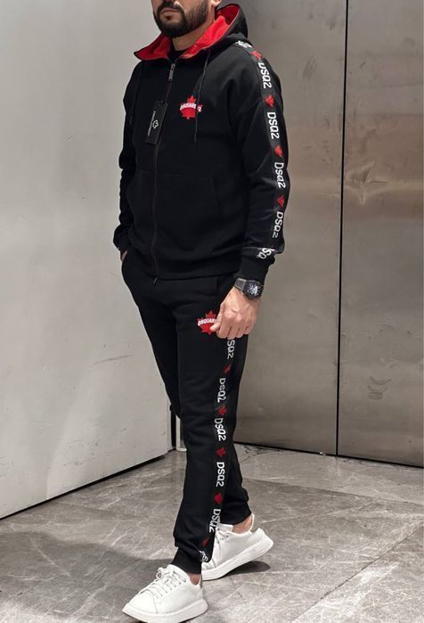 РАСПРОДАЖА! Dsquared спортивный мужской костюм , штаны зип худи
