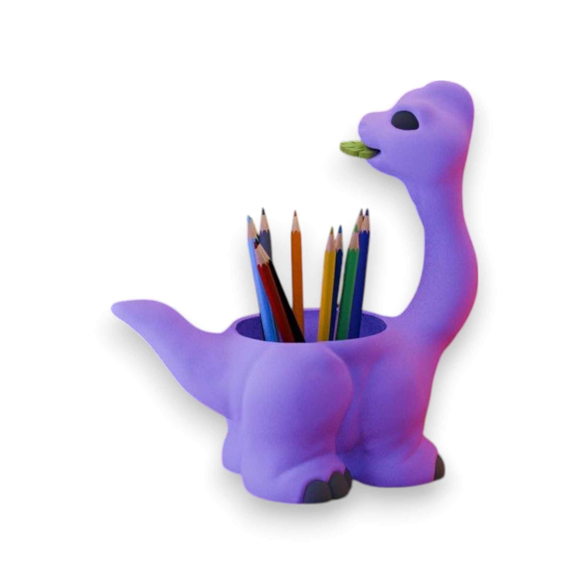 Vaso/Suporte Dinossauro Bronto 3D - Decorativo e Divertido