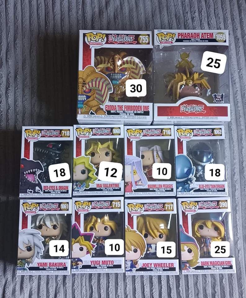 Coleção funko pop Yu-Gi-Oh (preços negociáveis) preço na foto