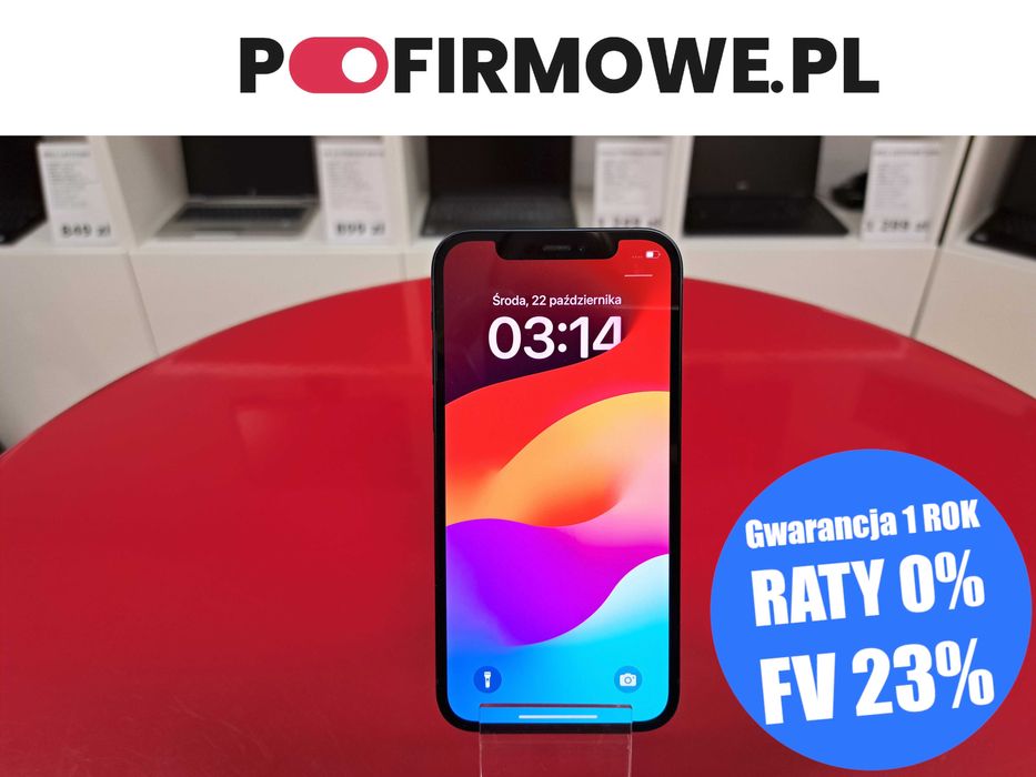 Jak Nowy Telefon Apple iPhone 12 128GB Black Faktura 23% Gwarancja