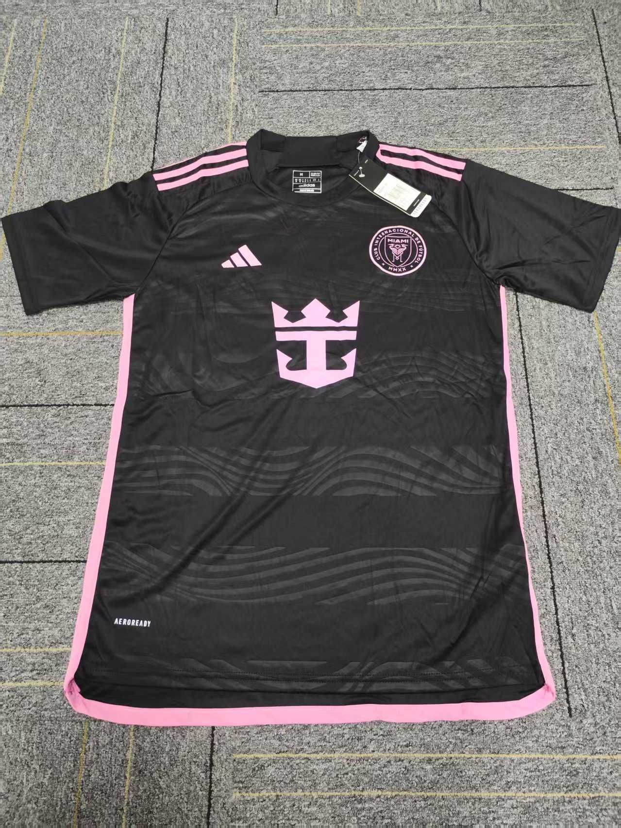 Czarna koszulka wyjazdowa Inter Miami Fan Edition nr 10 Messi R.M
