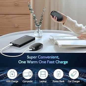 Ogrzewacze do rąk Zestaw 2 akumulatorów z funkcją powerbank