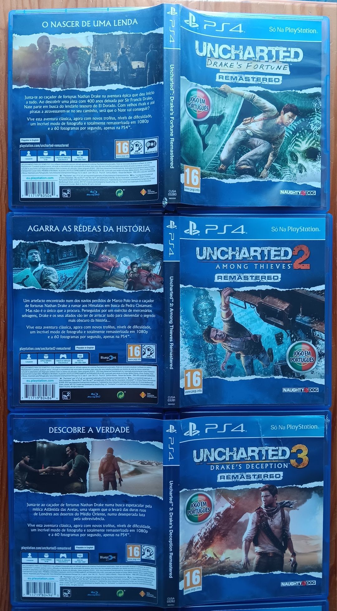 Colecção 5 Jogos UNCHARTED PlayStation 4