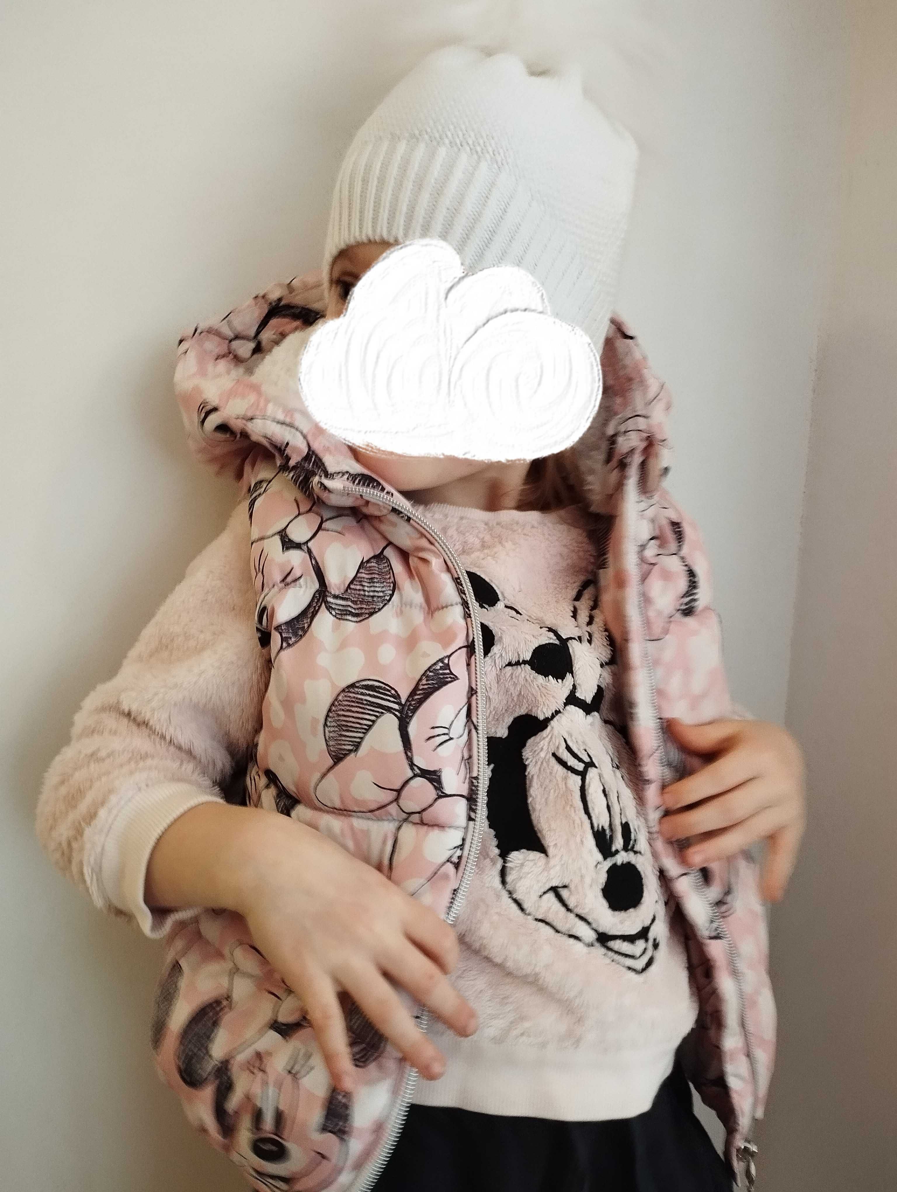 Zestaw kamizelka bluza h&m  myszka Minnie spodnie r 3/4 lata