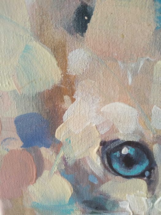 Kot kotek kociak obraz olejny 30x40 portret kota