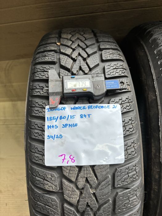 2x 185/60R15 84T DUNLOP WINTER RESPONSE-2 opona zimowa M+S 3PMSF 2023