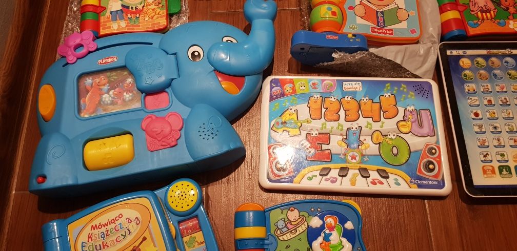 Zestaw zabawek fisher price vtech książeczka interaktywna  j. Ang