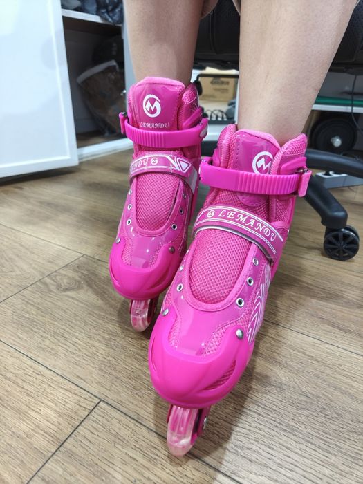 Patins feminino rosa