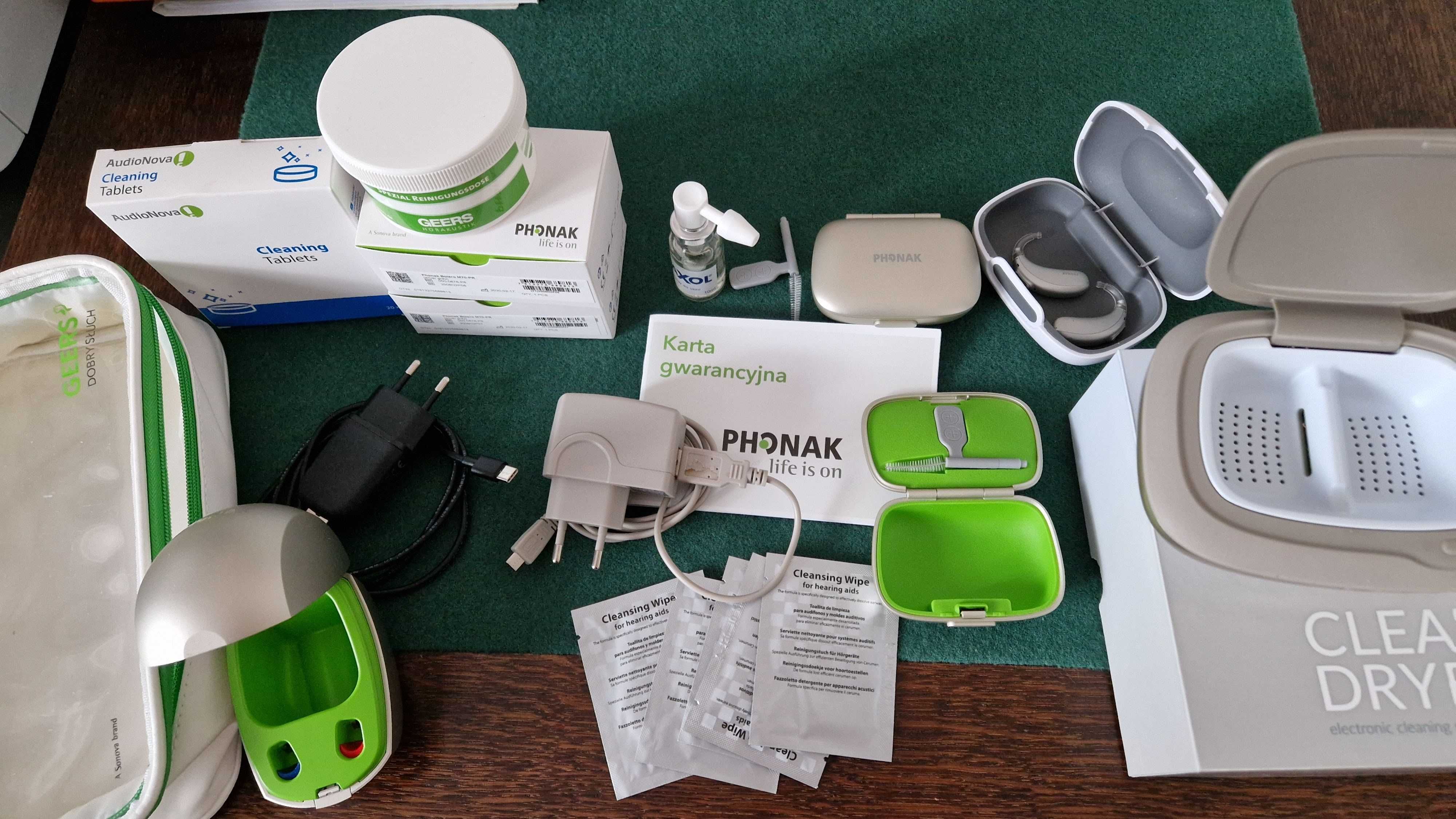Phonak Bolero M70-PR, komplet P+L, akcesoria, Geers Sonova