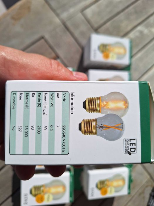 10 Żarówek LED STAR TRADING 30 Lumenów, E27, 0.5W Do Girlandy