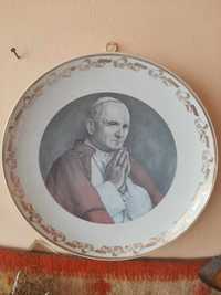 Wiszący talerz z portretem Jana Pawła II