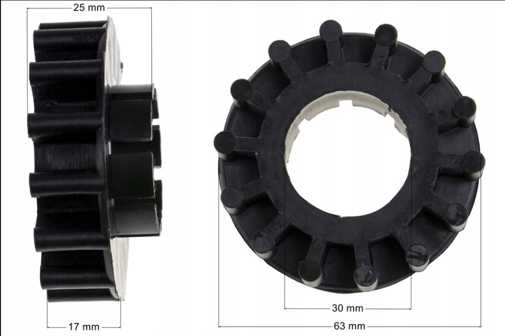 Zębatka hamulca do koła szprychowego od wózka dziecięcego Z4-B