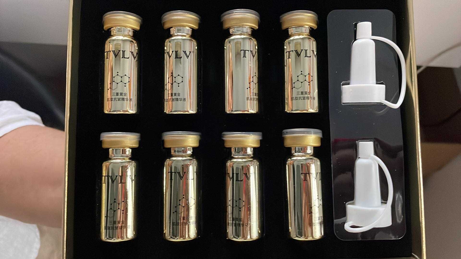 Potrójne złote serum do twarzy TVLV Triple Gold Essence 8 x 10 ml NOWE