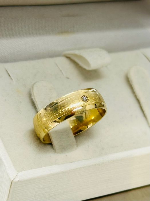Złota obrączka z Diamentem ZŁOTO 585