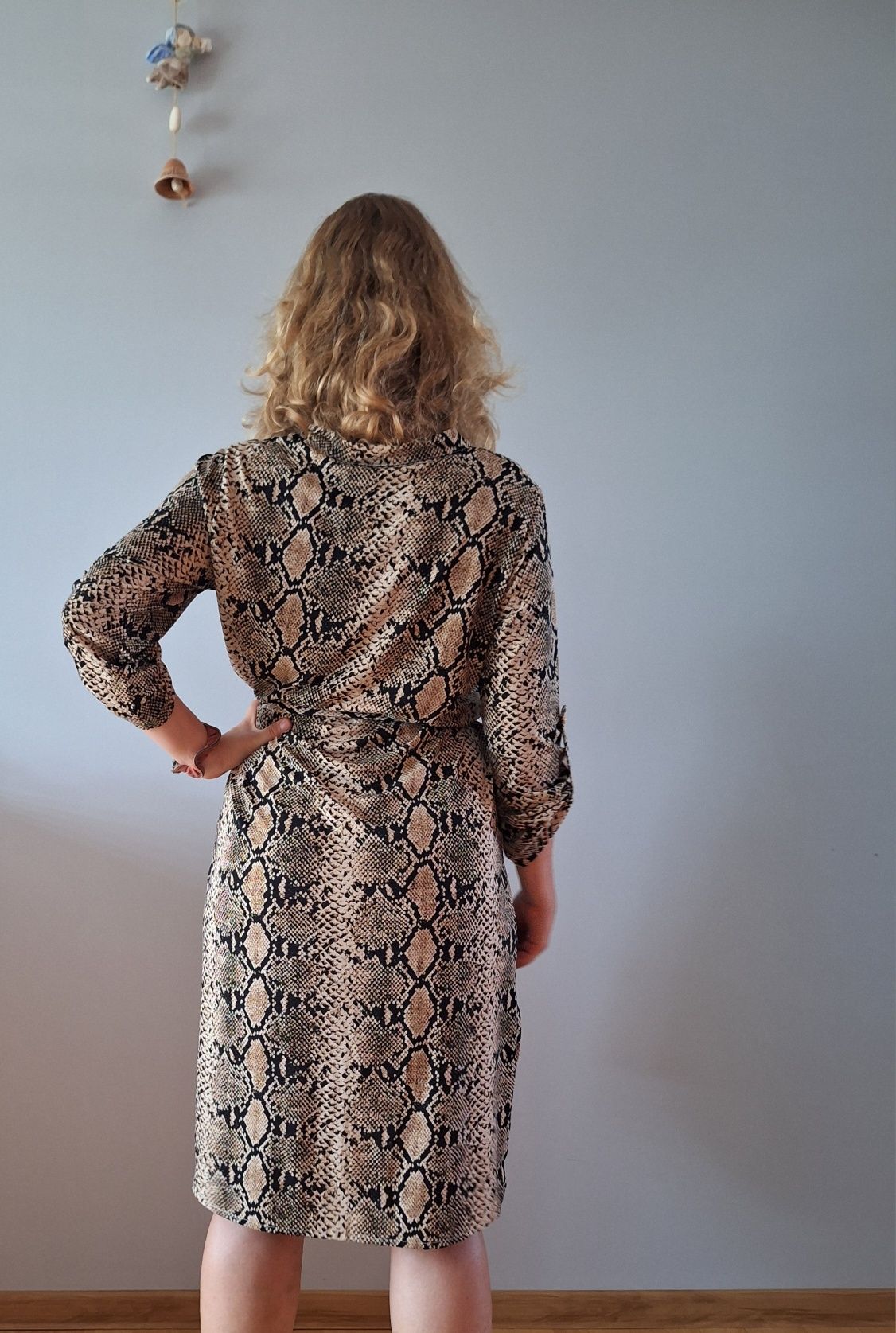 Sukienka w wzór węża animal print szmijzierka