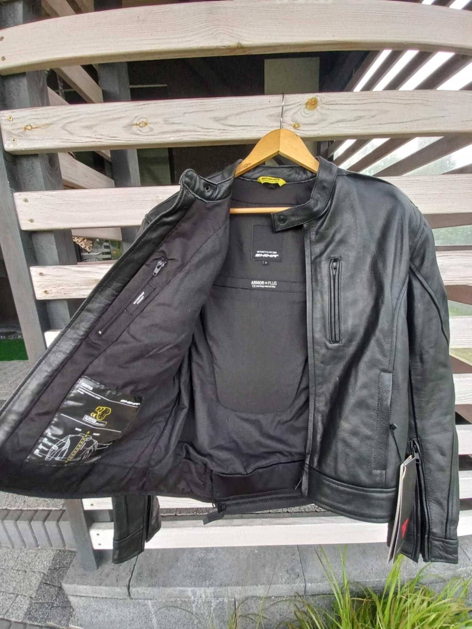 Nowa kurtka motocyklowa skóra shima hunter plus