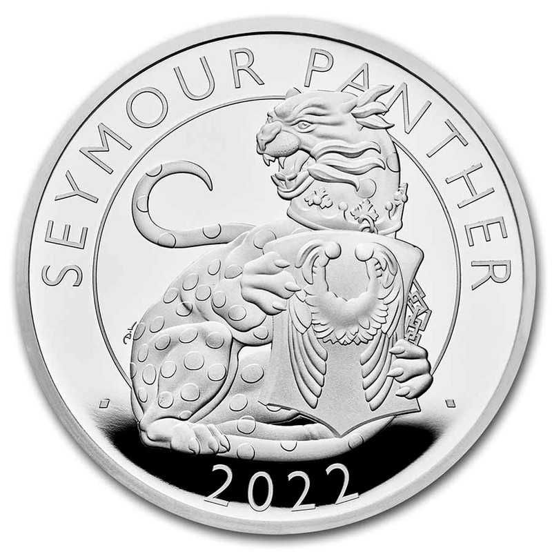 Серебряная монета Королевские звери Тюдоров Сеймурская Пантера 2022