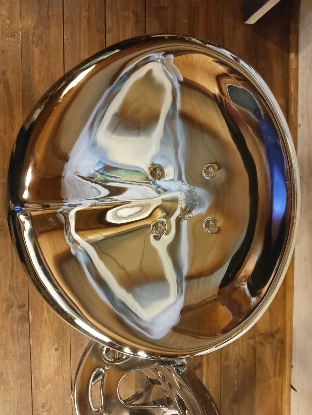 Kultowe stołki barowe Yasu Sasamoto dla Dulton Lotus - chrom. 4 szt.