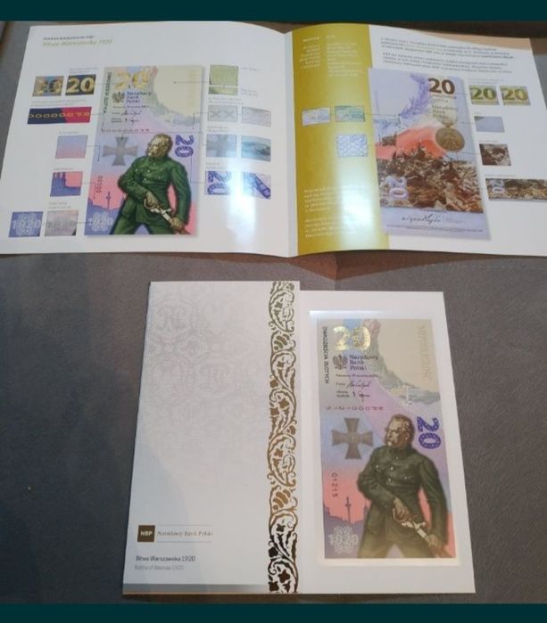 Zestaw banknotów. Bitwa Warszawska + Lech Kaczyński + ochrona granicy